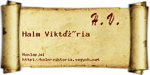Halm Viktória névjegykártya